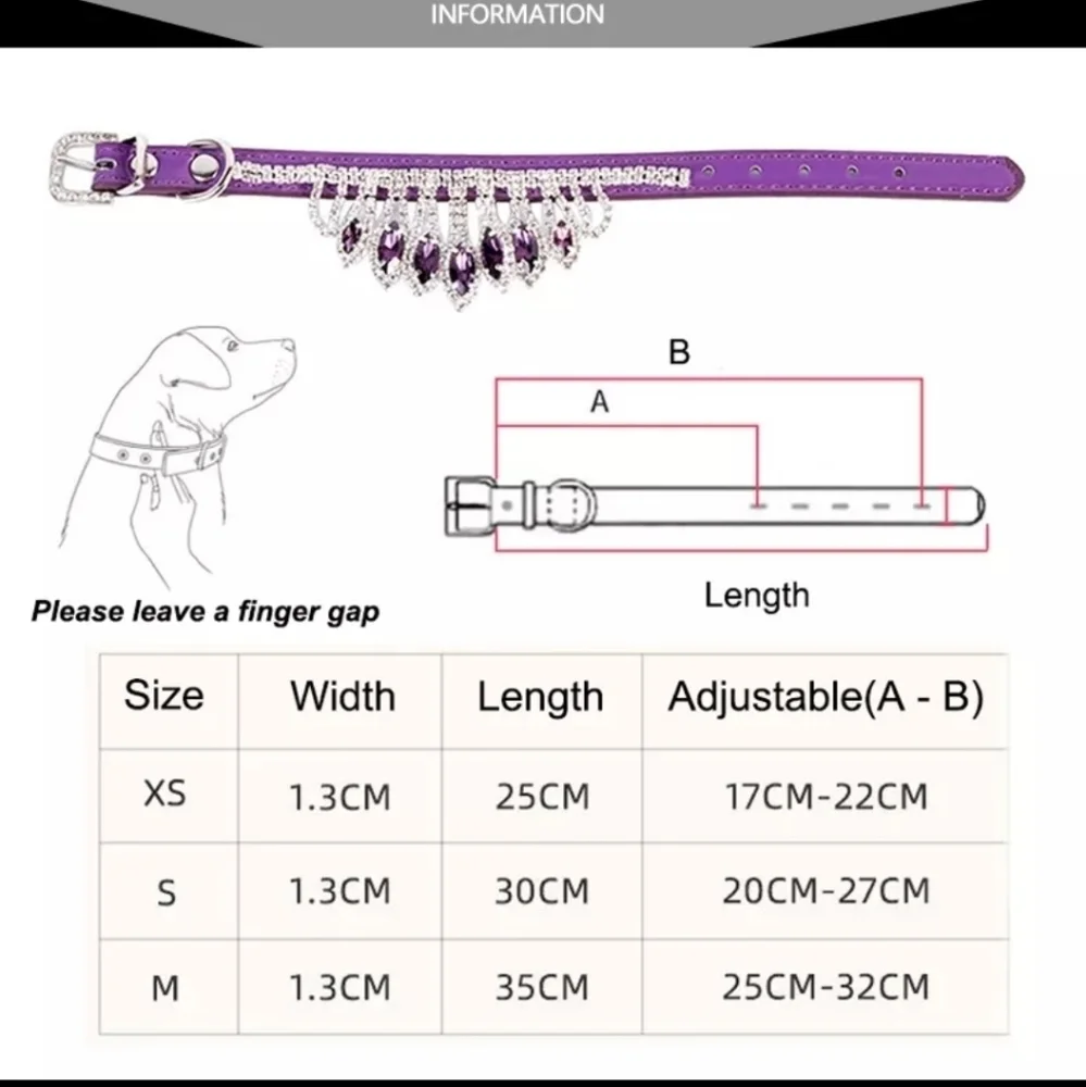 Pink Rhinestone Pet Collar
